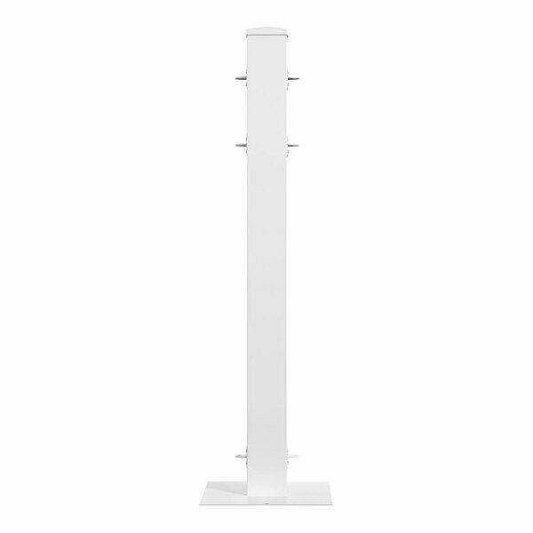 Mod-Fence Mod-Post White 2-Way Fence Post Connector 8812WAYPOST